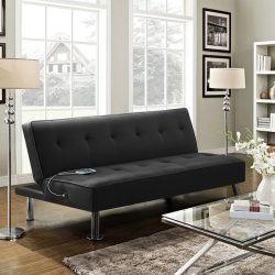 Modern Fabric Convertible Futon